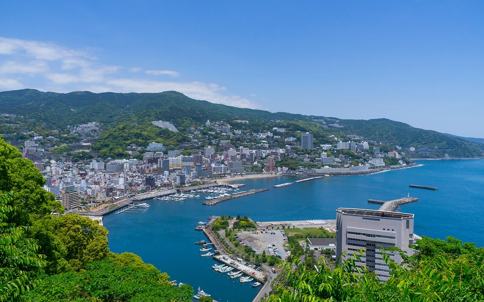 写真：上空から見た熱海温泉